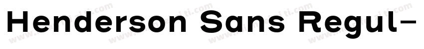 Henderson Sans Regul字体转换